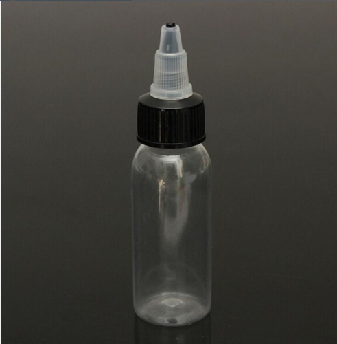 60ML Empty Plastic Tattoo Ink Pigment Clear Bottle Supplies